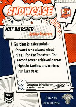 2024 NRL Traders Titanium - Showcase Caricatures #S16 Nat Butcher Back